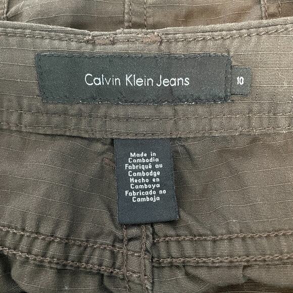 Cargo Mini Skirt Size 10 Brown Tie Belt Cotton Y2K Fairy Grunge Gorp Core Casual - Picture 8 of 11